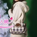 PG Beauty - Bow Plaid Flap Cross Bag