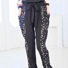 Manna - Drawstring-Waist Printed Harem Pants