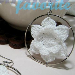 Vintage Lace Flower Circle Earrings Vintage Lace Flower Circle Earrings