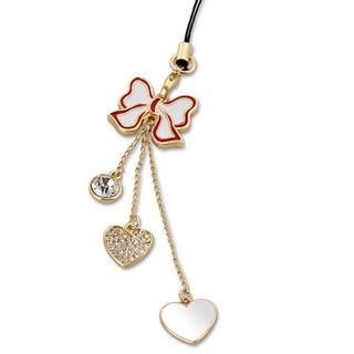 Tasseled Rhinestone Bow Mobile Strap Tasseled Rhinestone Bow Mobile Strap