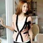 Tokyo Fashion - Contrast-Trim Bow-Accent Jacket