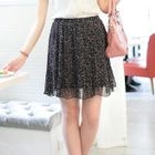 Tokyo Fashion - Pleated Floral Chiffon Skirt