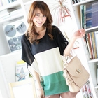 Tokyo Fashion - Color-Block Long Knit Top