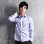 MR.PARK - Dual-Pocket Pinstriped Shirt