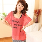 ZOO - Cut Away-Sleeve Print Top
