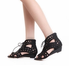 Grace Candy - Perforated Lace-Up Sandals