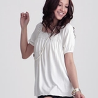OrangeBear - Crochet Neckline Top