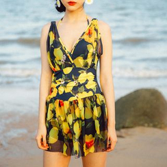 Sweet Splash - Floral Print Swim Dress Sweet Splash - Floral Print Swim Dress