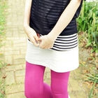 CatWorld - Contrast-Trim Buttoned Skirt