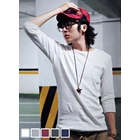 SLIM&FIT - 3/4-Sleeve Printed T-Shirt