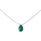 Briolette - Green Onyx Drop Necklace