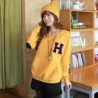 CLICK - Elbow-Patch 'H' Appliqué Pullover