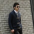 VINTAGE BROTHERS - Shawl Collar Toggle-Button Knit Cardigan