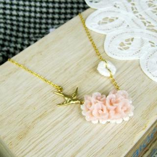 Pink Haven Bird Necklace