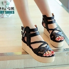 Grace Candy - Braided Strap Platform Sandals