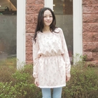 CatWorld - Lace-Trim Deer-Print Dress