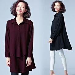 Cherry Dress - Layered Long Blouse Cherry Dress - Layered Long Blouse