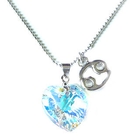6thJune - Sweet Cancer - Zodiac Sign Necklace with Swarovski Sparkling Crystal Heart
   
