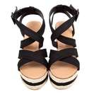 BENGGIRL - Cross Strap Wedge Sandals