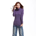 O.SA - Turtleneck Long-Sleeve Floral Knit Top