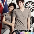 Monkey Shop - V-Neck Short-Sleeve Tee