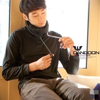 Drawstring Turtleneck Pullover