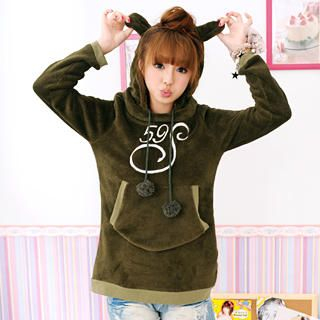 Ear-Detail Hooded Pullover Ear-Detail Hooded Pullover
