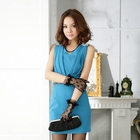 JK2 - V-Neck Beaded Sleeveless Dress