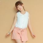 Angel Love - Tie-Waist Panel Playsuit