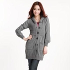 O.SA - Long-Sleeve Rib-Knit Hooded Coat