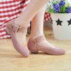 Smoothie - Rhinestone Lace-Strap Flats