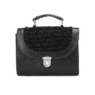 Push-Lock Rosette-Accent Cross Bag
