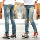 ABOKI - Distressed Slim-Fit Jeans