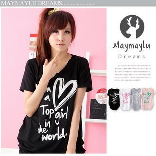 Scoop Neck Short-Sleeve Print Tee
