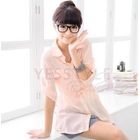 59 Seconds - 3/4-Sleeve Drawstring Dress Shirt