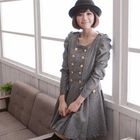 CatWorld - Double-Buttoned Herringbone Coatdress