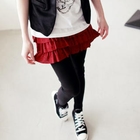 Tokyo Fashion - Inset Dotted Layered Skirt Leggings