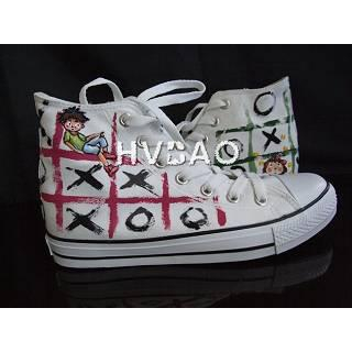 'Tic-Tac-Toe' High-Top Sneakers