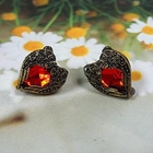 Angelove - Jeweled Heart Earrings