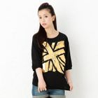 ageha@shibuya - 3/4-Sleeve Printed T-Shirt