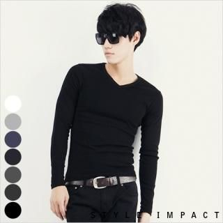 V-Neck Long-Sleeve T-Shirt