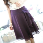 Tokyo Fashion - Bow-Accent Chiffon Layered Skirt