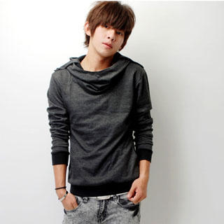 Tab-Shoulder Long-Sleeve Hooded Top Tab-Shoulder Long-Sleeve Hooded Top