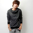 SeventyAge - Tab-Shoulder Long-Sleeve Hooded Top