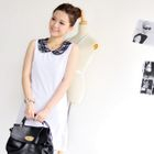 59th Street - Set: Peter Pan Collar Shift Dress + Slipdress