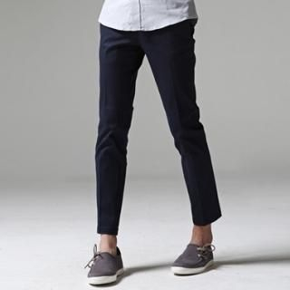 Cropped Cotton Blend Pants