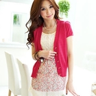 Tokyo Fashion - Inset Cardigan Floral Lace Panel Dress