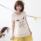 OrangeBear - Set: Short Sleeve Print T-Shirt + Tank Top