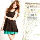 YUMI - Drawstring-Waist Sleeveless Lace Tunic