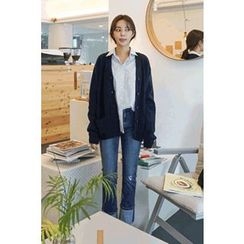 CHERRYKOKO - V-Neck Buttoned Wool Cardigan CHERRYKOKO - V-Neck Buttoned Wool Cardigan